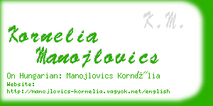 kornelia manojlovics business card